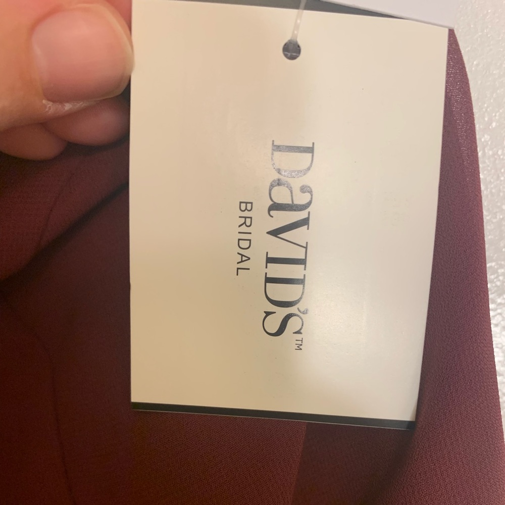 Wine colored dress size 12 never worn, brand new